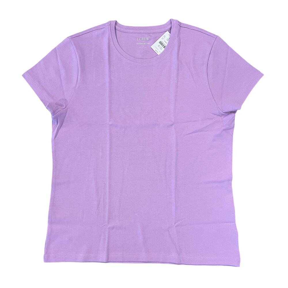 NWT J. Crew Lilac Purple Essential Short-Sleeve Crewneck Tee